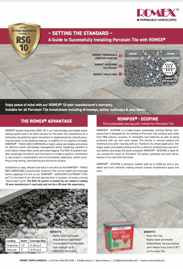 A Guide to Successfully Installing Porcelain Tile with ROMEX®
